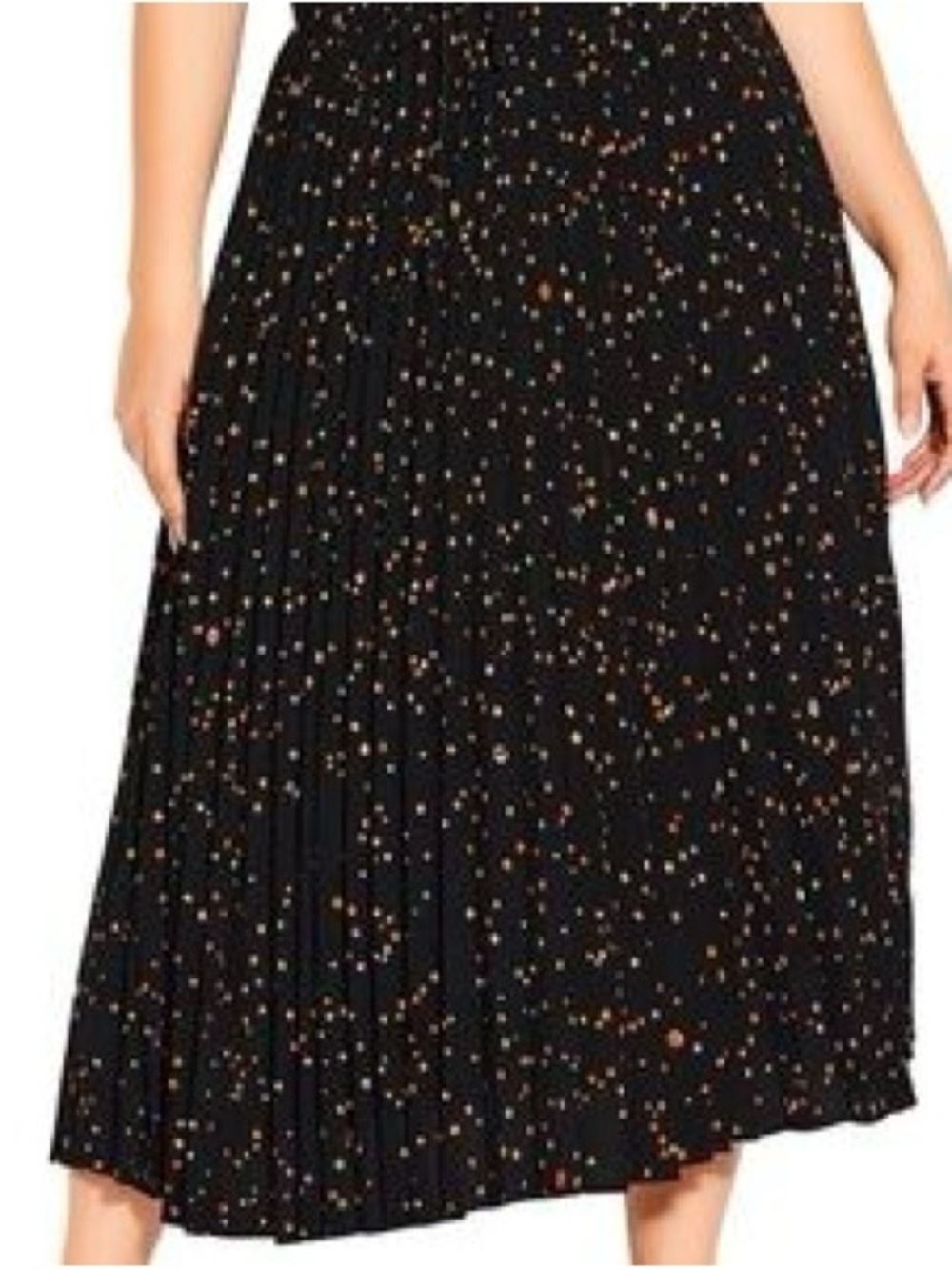 T Tahiri Long Accordion Skirt